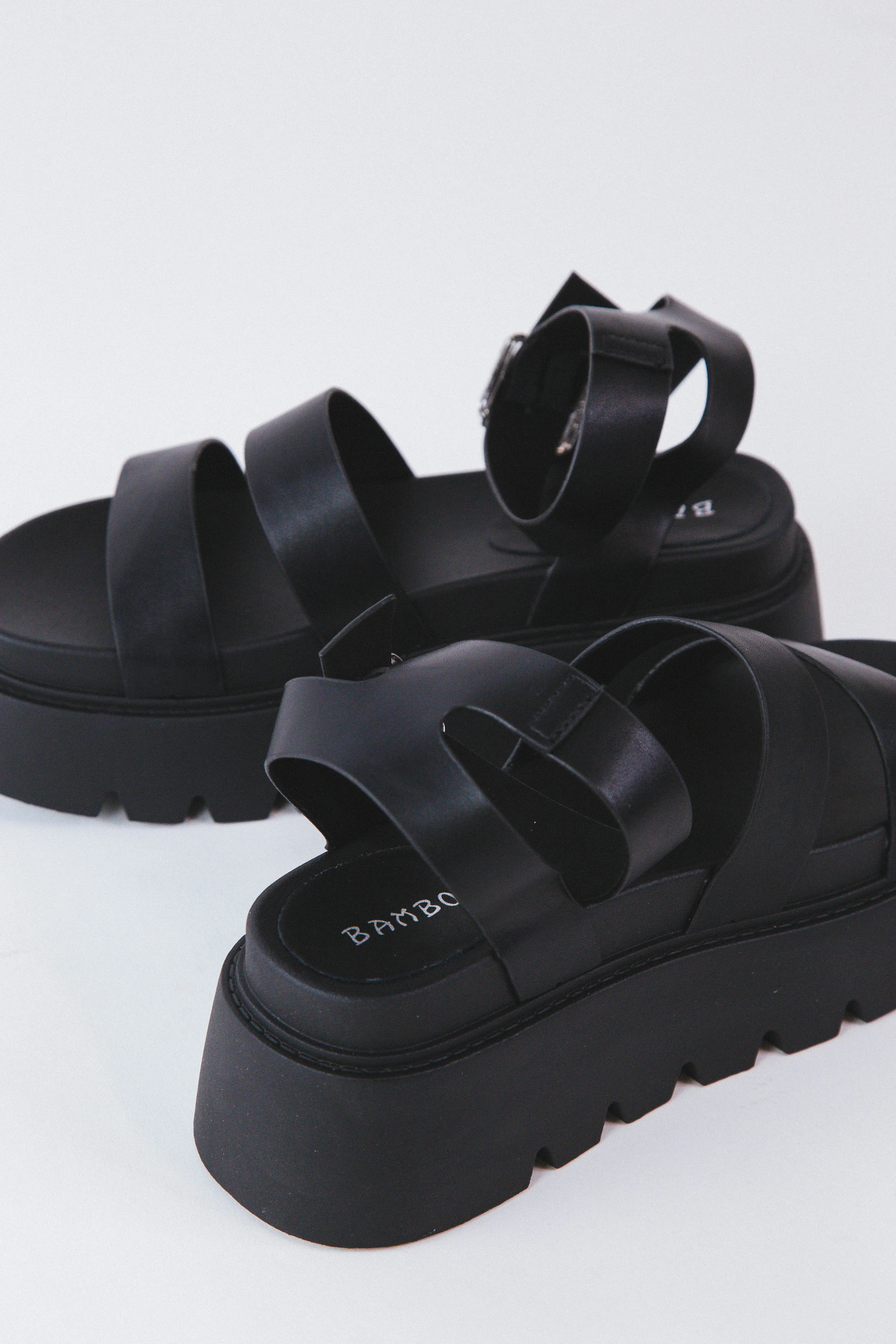 Wynn Strappy Platform Sandals, Black sold by North & Main Clothing Company product image thumbnail 2