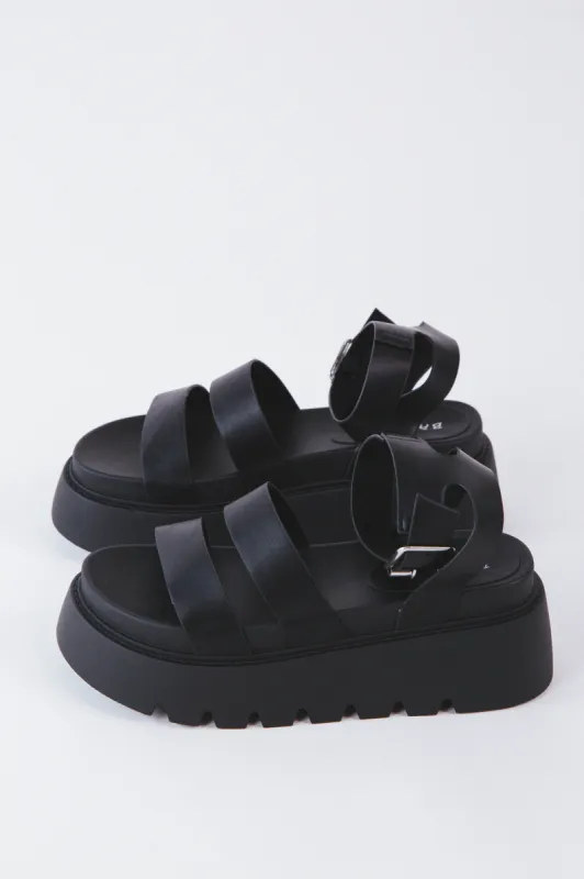 Wynn Strappy Platform Sandals, Black made by North & Main Clothing Company