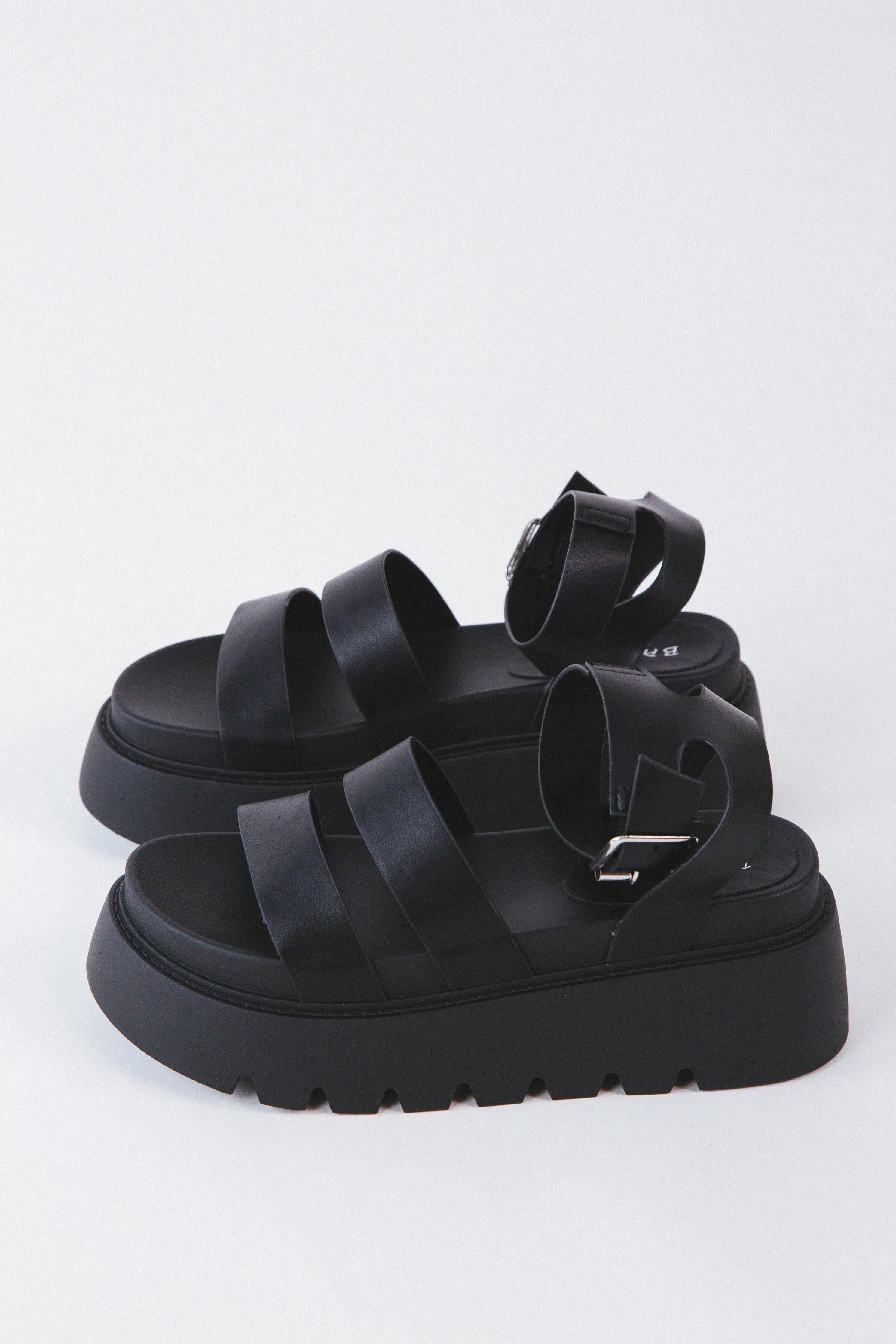 Wynn Strappy Platform Sandals, Black sold by North & Main Clothing Company