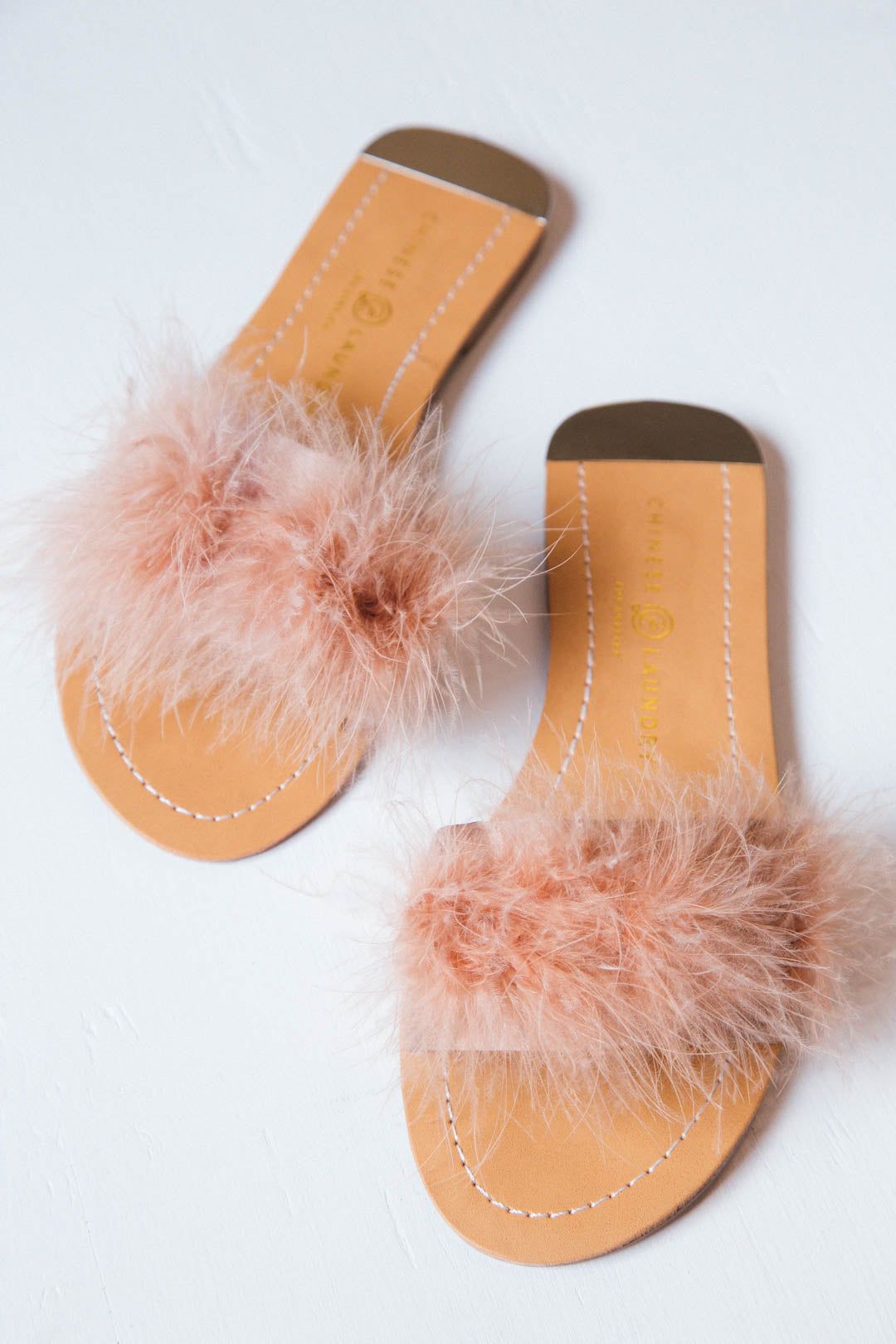 Zoey Feather Slide, Rose | Chinese Laundry sold by North & Main Clothing Company