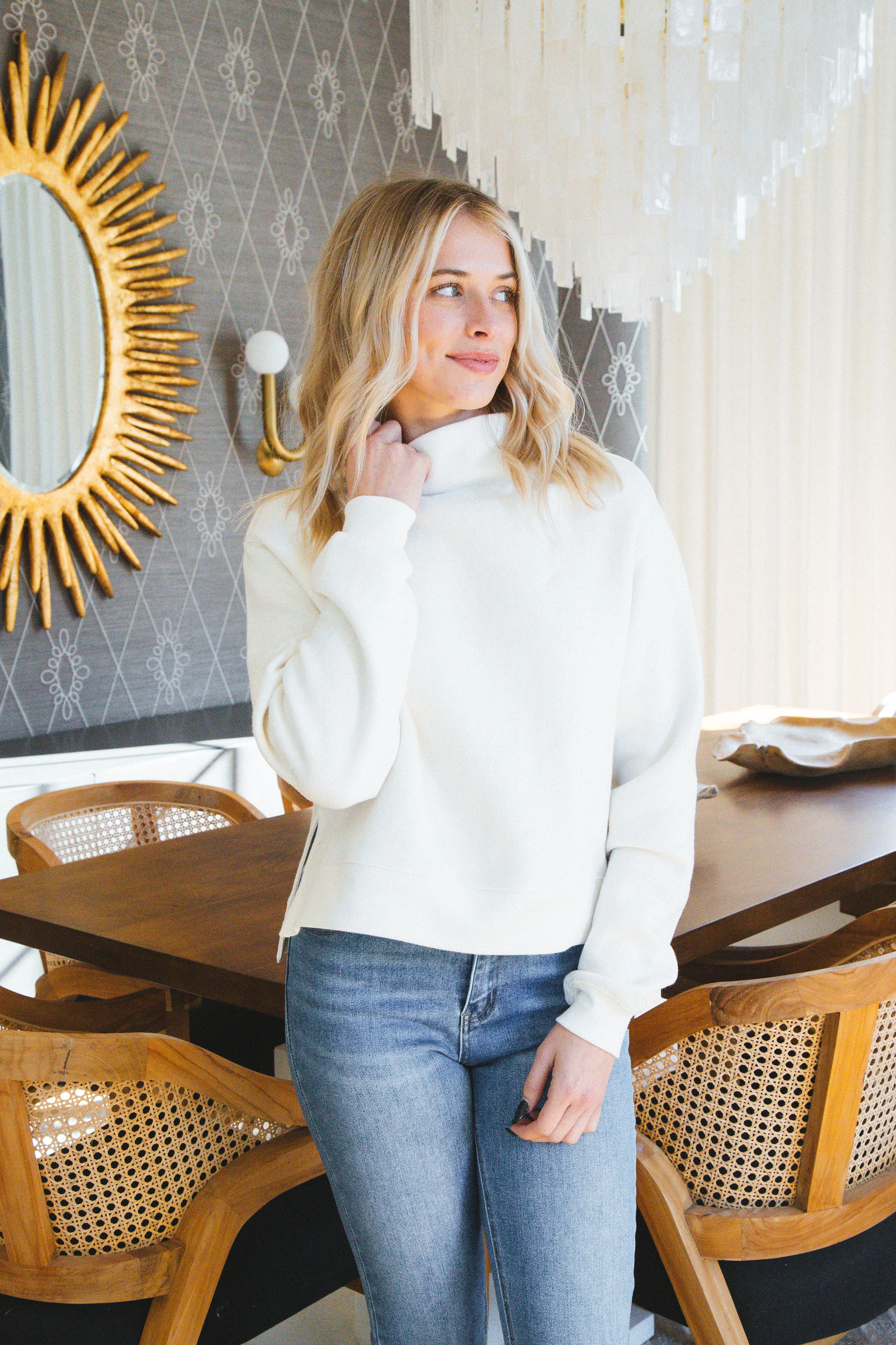 Stay Warm Funnel Sweatshirt, Sandstone | Z Supply sold by North & Main Clothing Company product image thumbnail 2