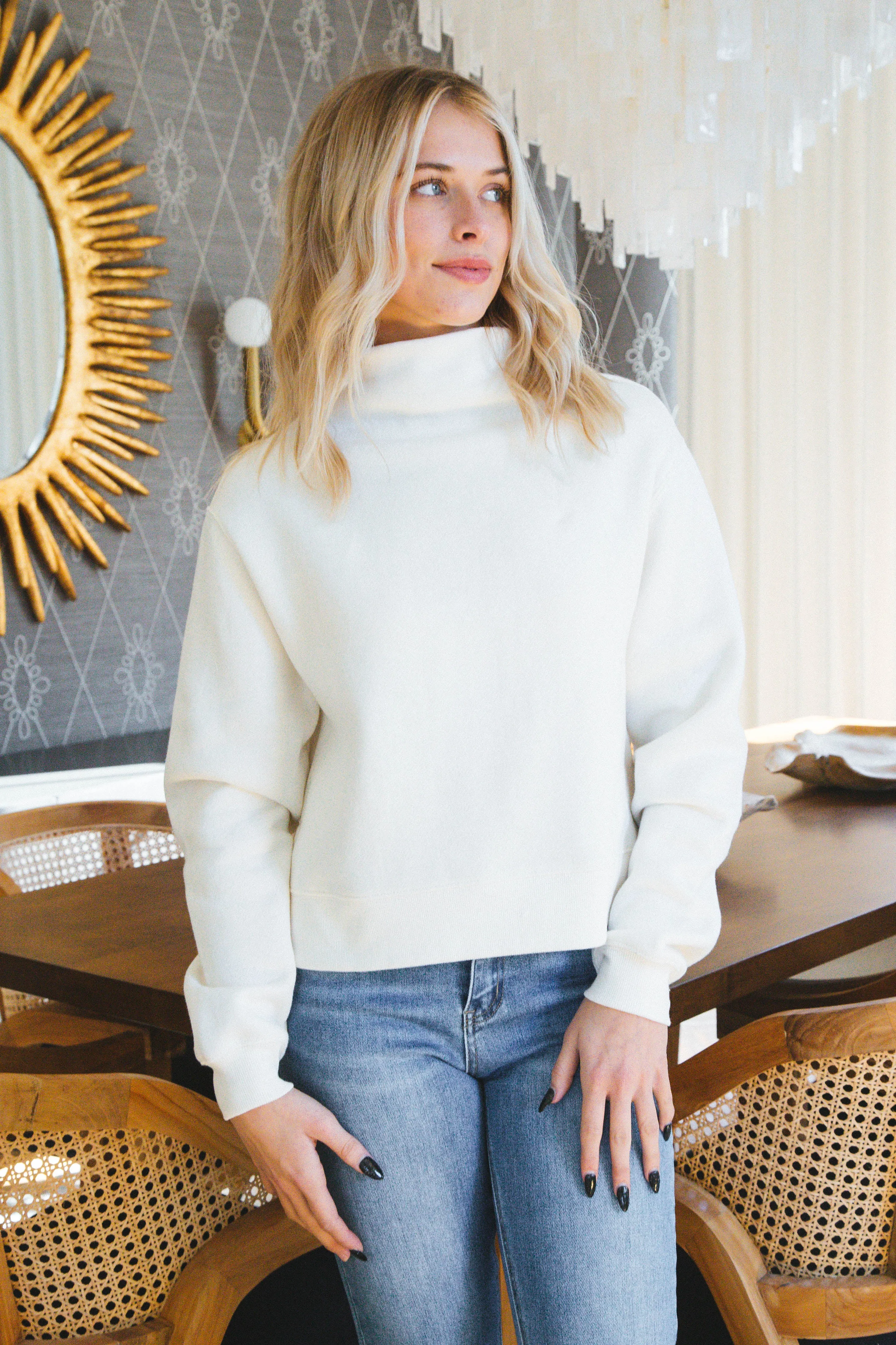 Stay Warm Funnel Sweatshirt, Sandstone | Z Supply sold by North & Main Clothing Company product image thumbnail 4