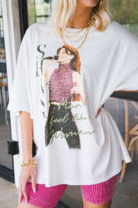 Shania Twain Graphic Tee, Vintage White | DayDreamer sold by North & Main Clothing Company