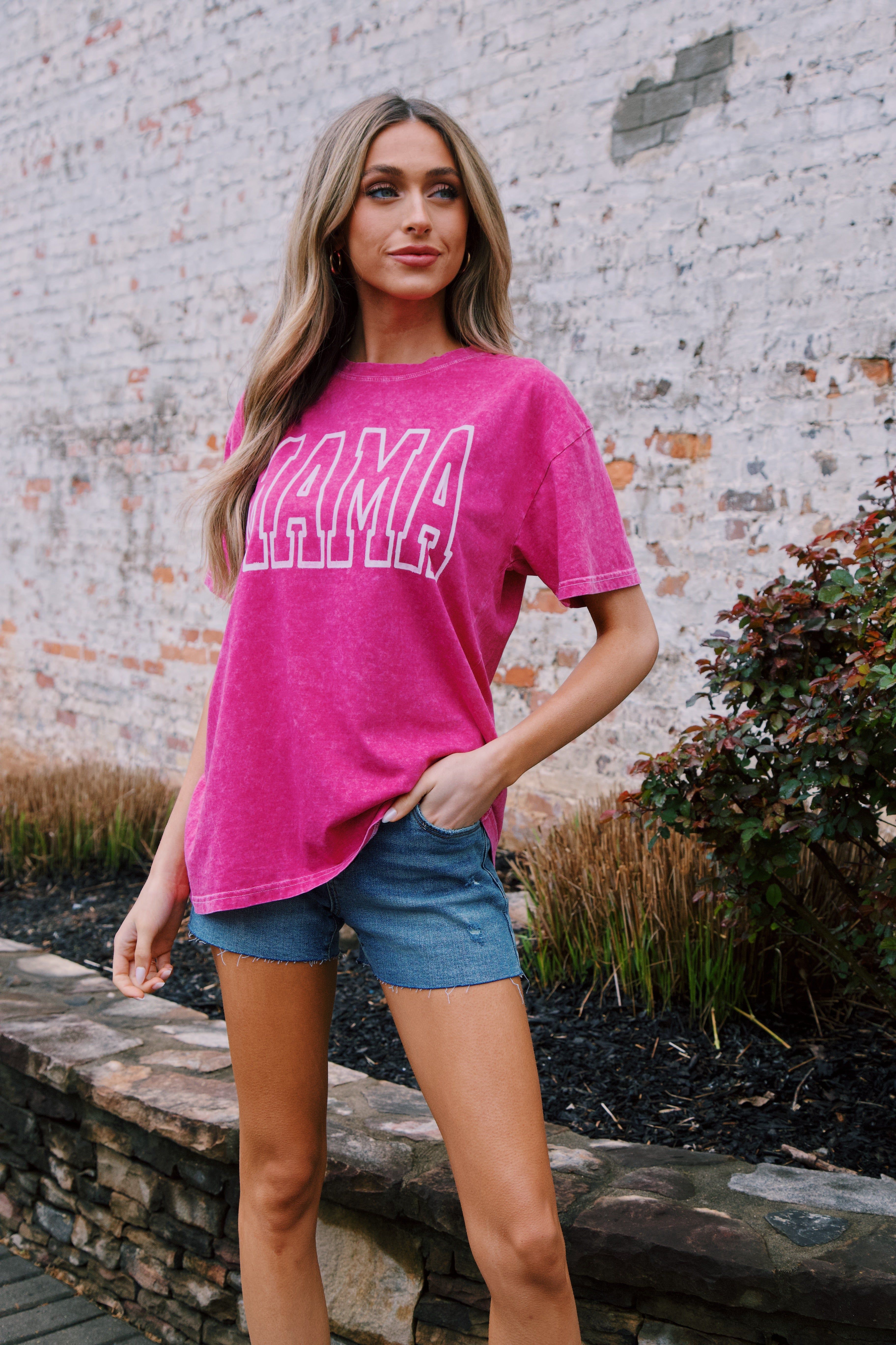 Mama Mineral Washed Graphic Tee, Hot Pink sold by North & Main Clothing Company product image thumbnail 7