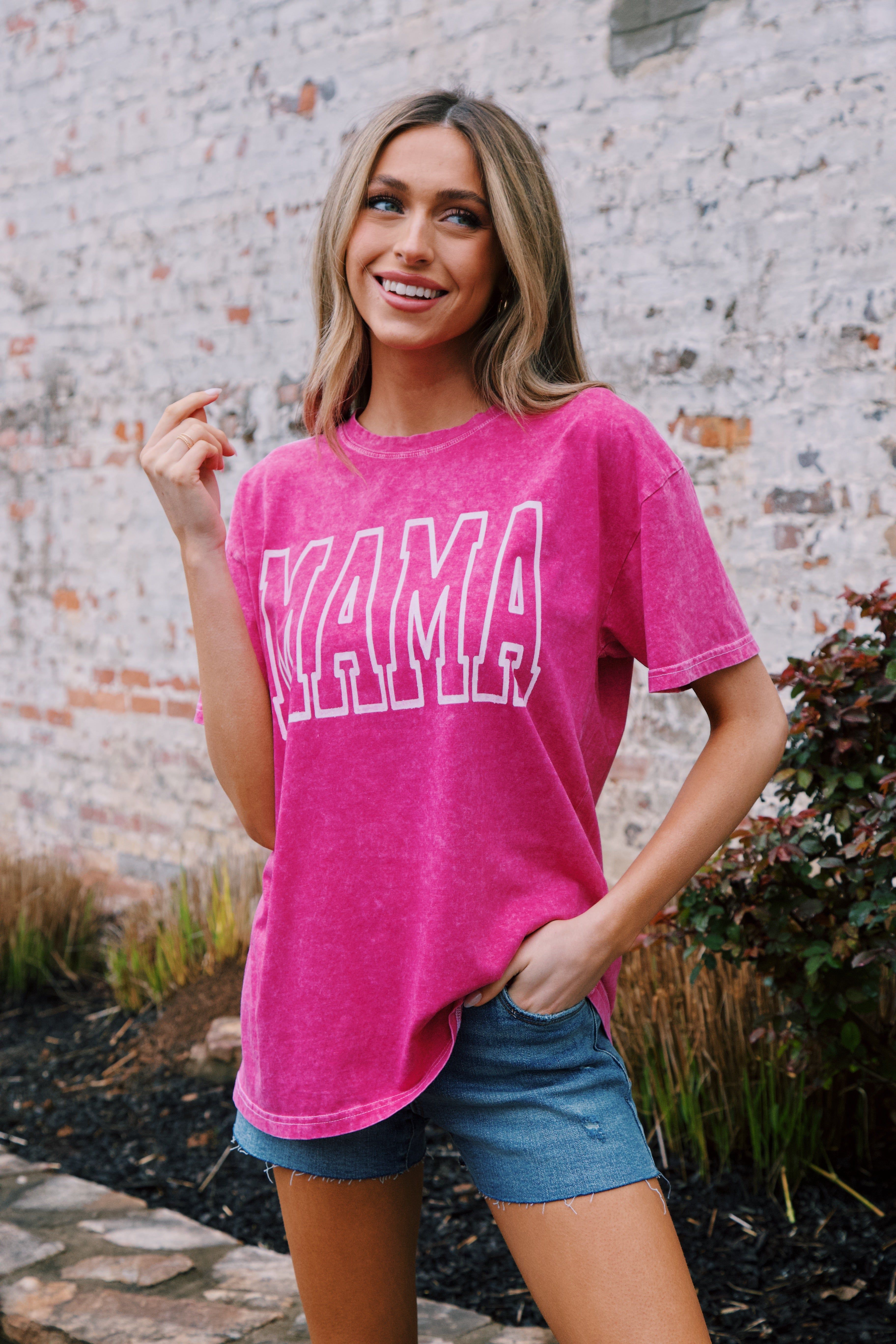 Mama Mineral Washed Graphic Tee, Hot Pink sold by North & Main Clothing Company product image thumbnail 10