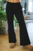 Simone Mid Rise Wide Leg Sweatpants, Black sold by North & Main Clothing Company
