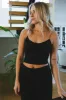Simone Mid Rise Wide Leg Sweatpants, Black sold by North & Main Clothing Company