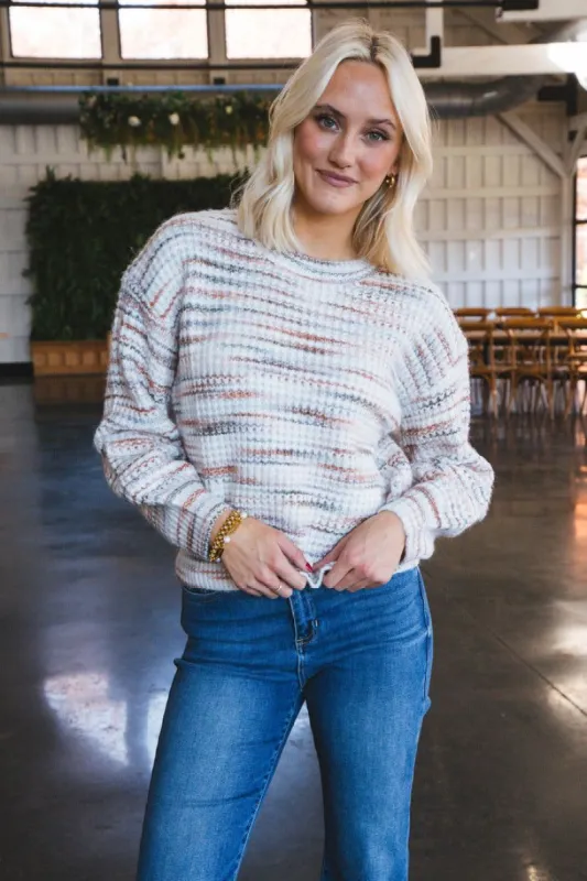 Sweet Daze Crew Neck Sweater, Multicolored | Sadie & Sage sold by North & Main Clothing Company