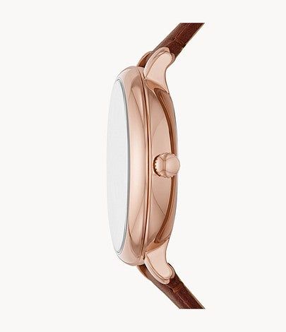 Jacqueline Solar-Powered Eco Leather Watch, Brown | FOSSIL sold by North & Main Clothing Company product image thumbnail 2