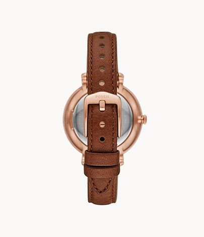 Jacqueline Solar-Powered Eco Leather Watch, Brown | FOSSIL sold by North & Main Clothing Company product image thumbnail 3