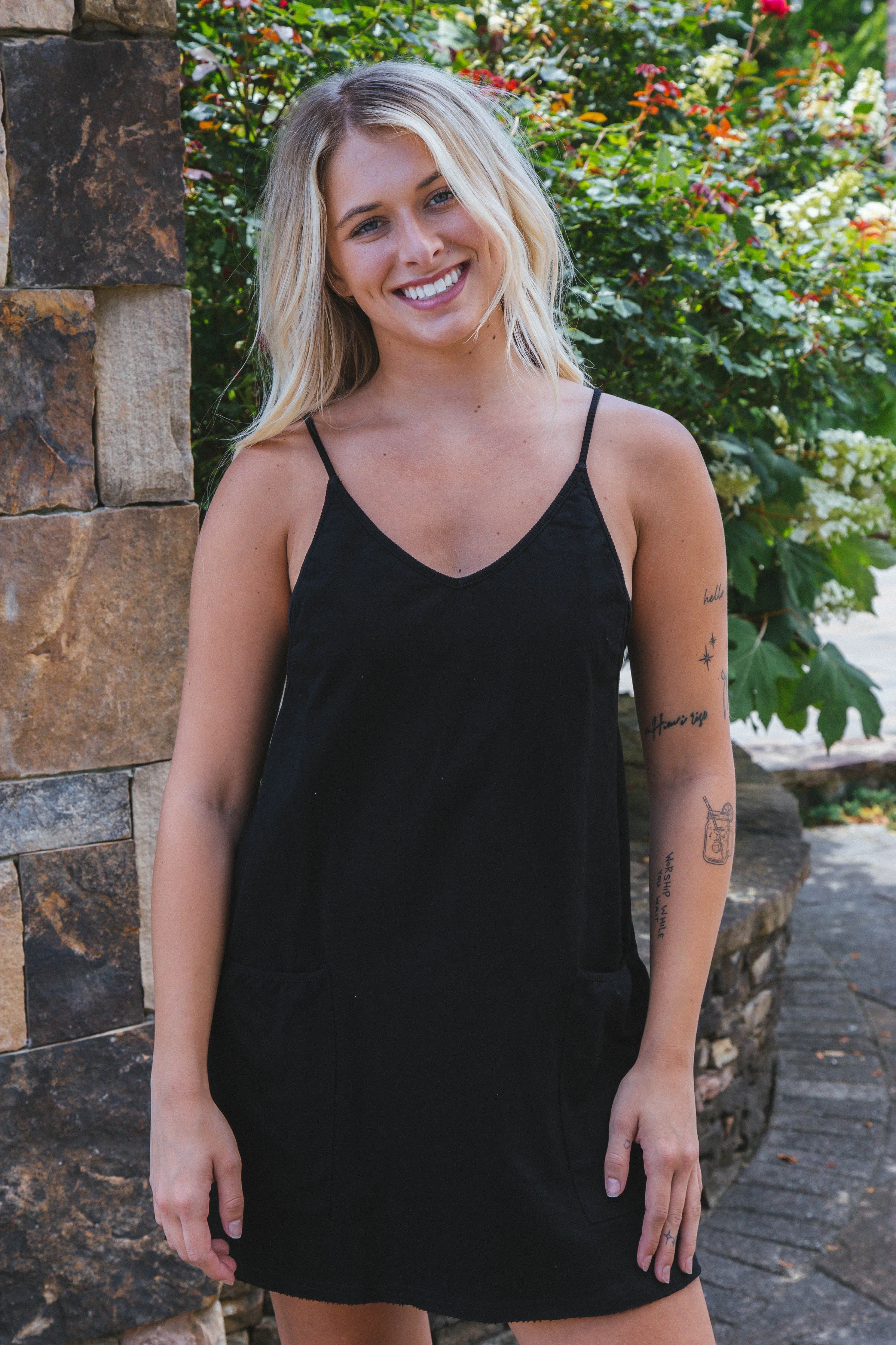 Giselle Sporty Mini Dress, Black sold by North & Main Clothing Company product image thumbnail 3