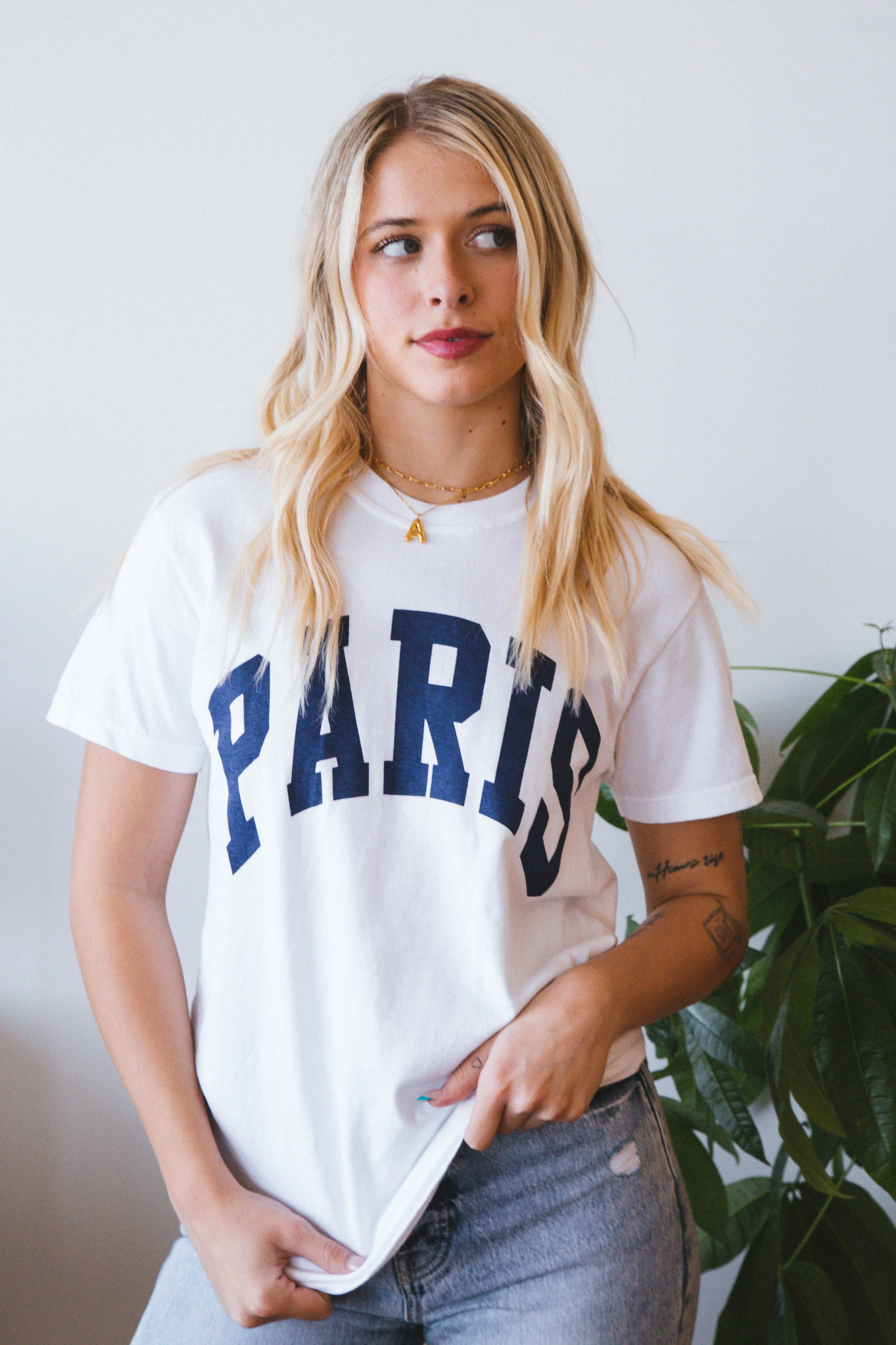Paris Graphic Tee, White sold by North & Main Clothing Company