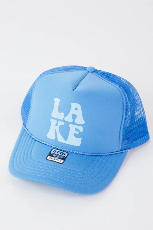 Lake Trucker Hat, Blue sold by North & Main Clothing Company