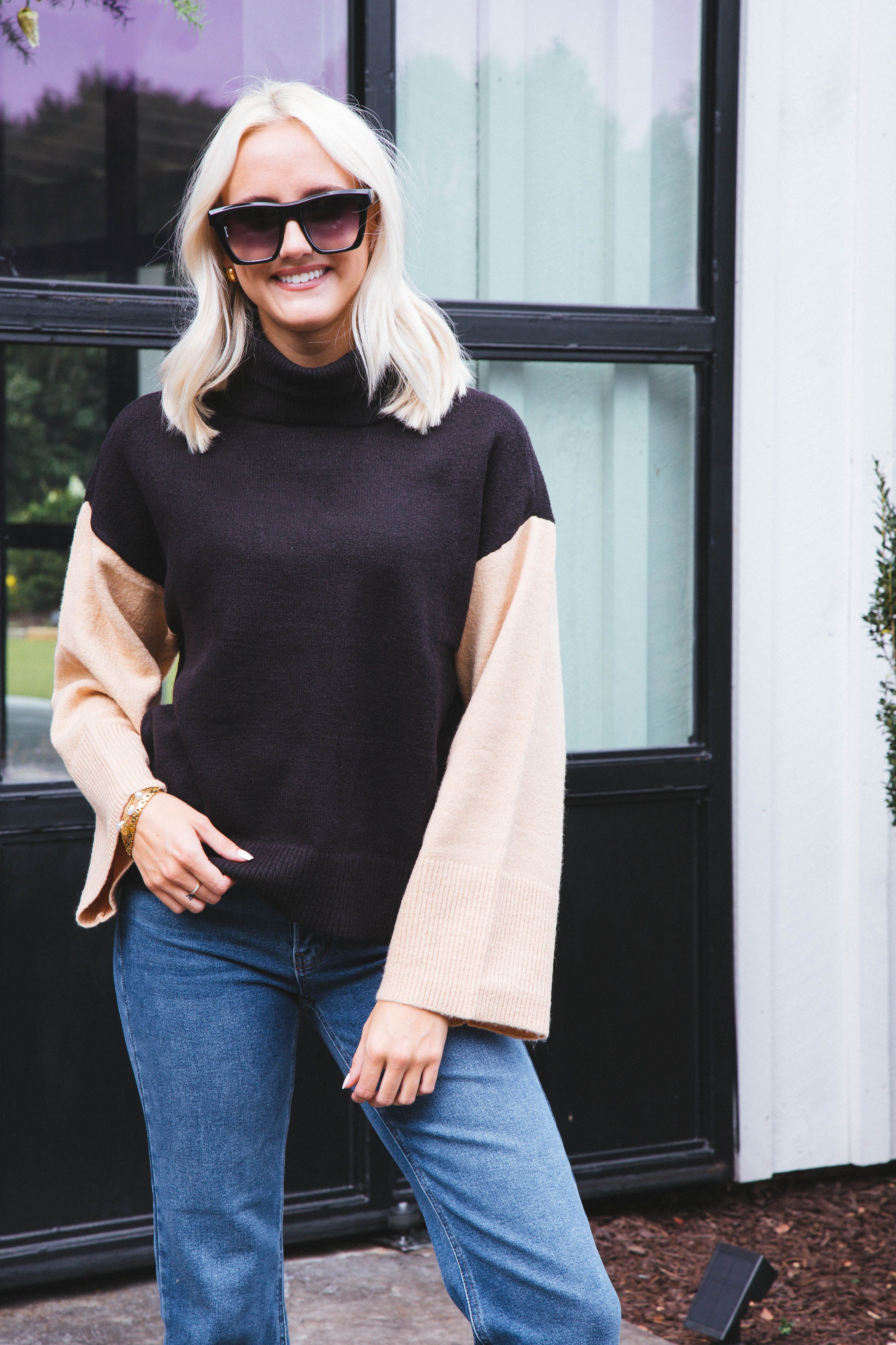 The Color Block Sweater, Cappuccino/Black | Sanctuary sold by North & Main Clothing Company product image thumbnail 2