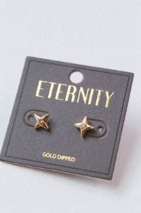 Star Stud Earrings, Gold sold by North & Main Clothing Company