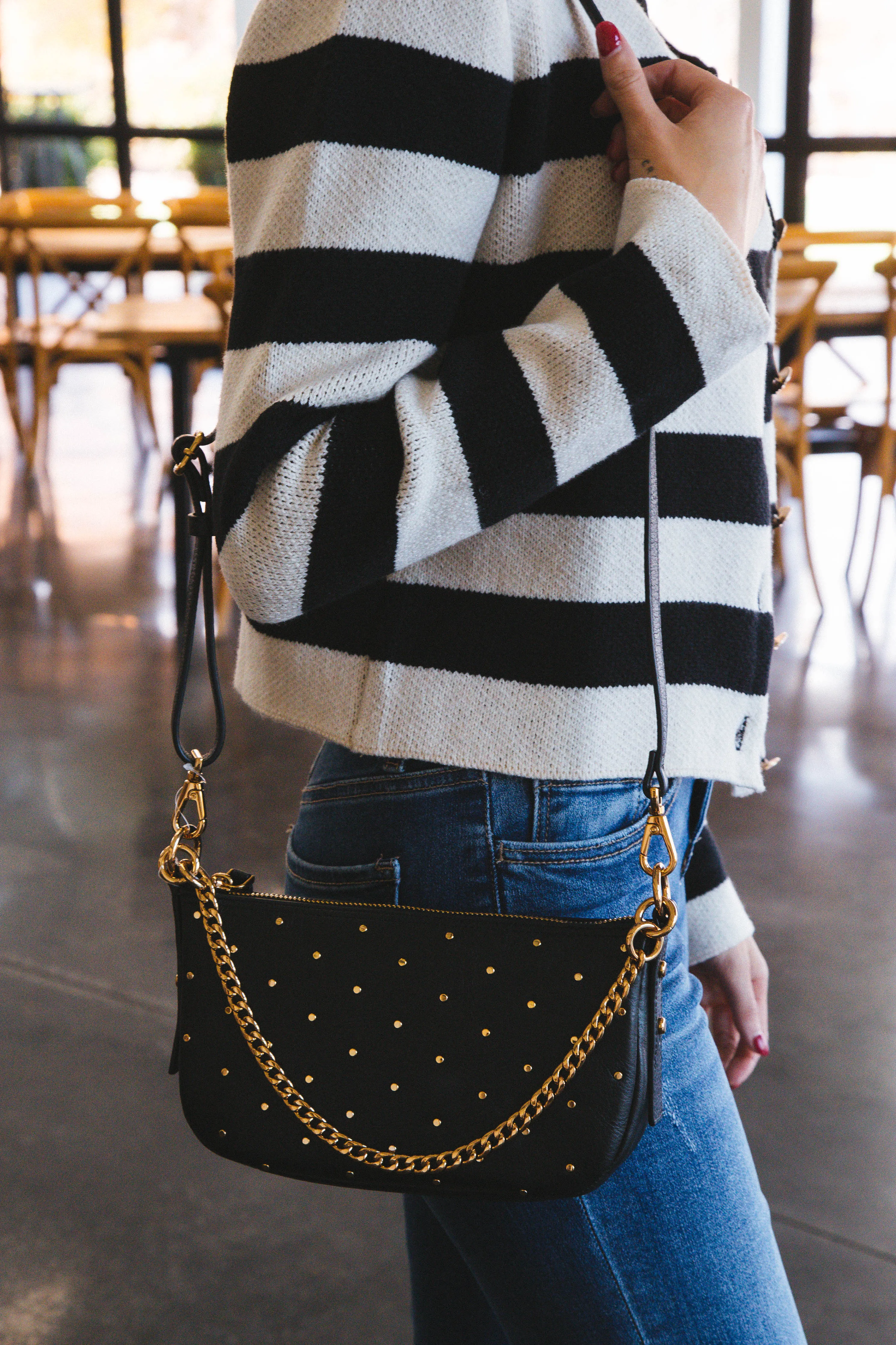 Jolie Studded Baguette, Black | FOSSIL sold by North & Main Clothing Company product image thumbnail 2