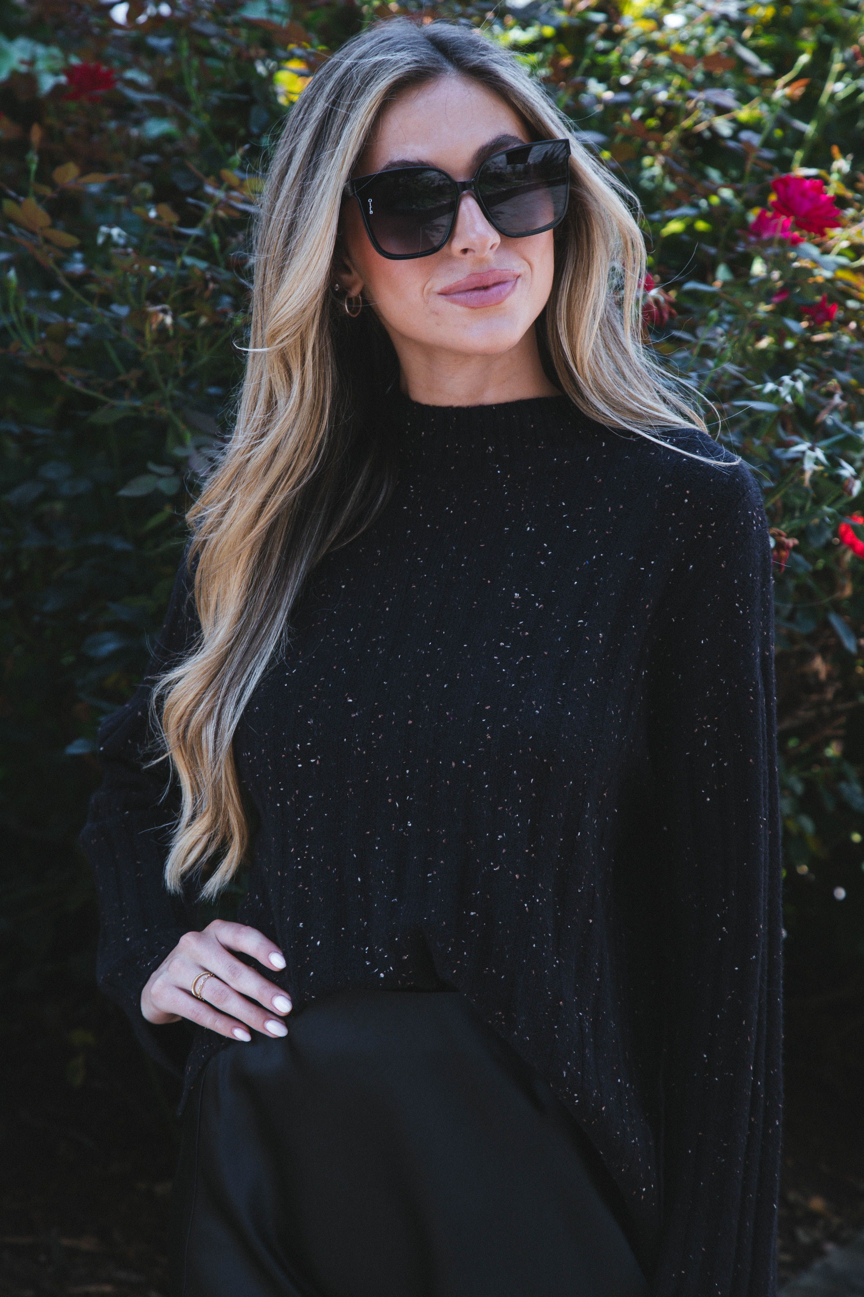 Rome Speckled Knit Sweater, Black Multi sold by North & Main Clothing Company product image thumbnail 3