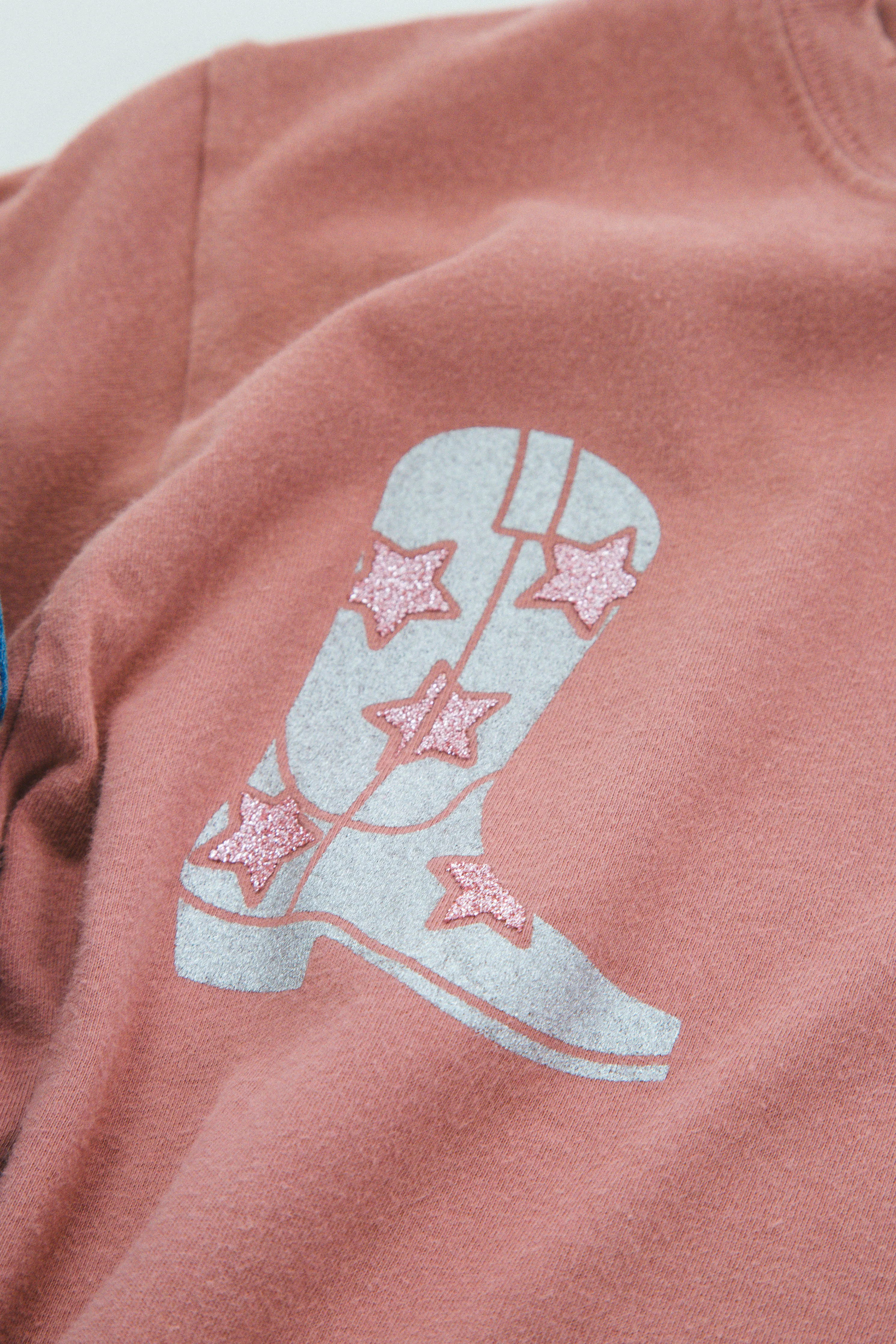 Sparkle Cowboy Boots Graphic Tee, Brick sold by North & Main Clothing Company product image thumbnail 2