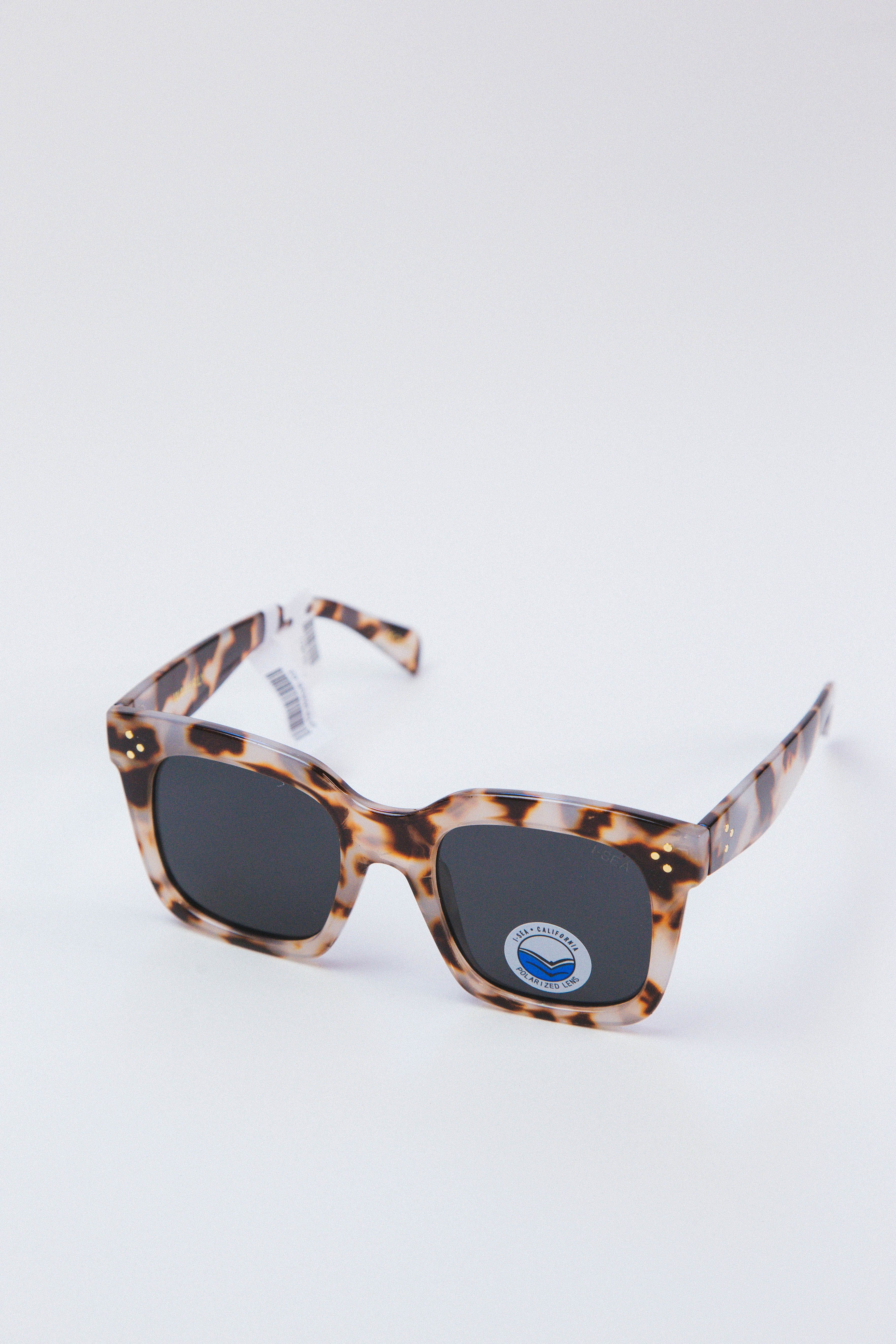 Waverly Polarized Sunglasses, Snow Tort/Smoke | I-SEA sold by North & Main Clothing Company