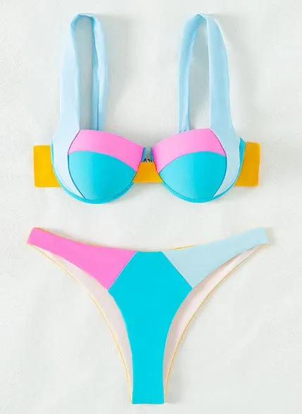 Banana Haven Bikini Top, Blue Multi sold by North & Main Clothing Company product image thumbnail 2