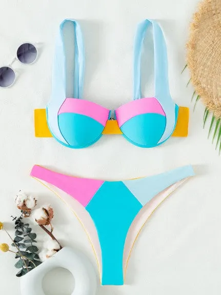 Banana Haven Bikini Top, Blue Multi sold by North & Main Clothing Company product image thumbnail 3