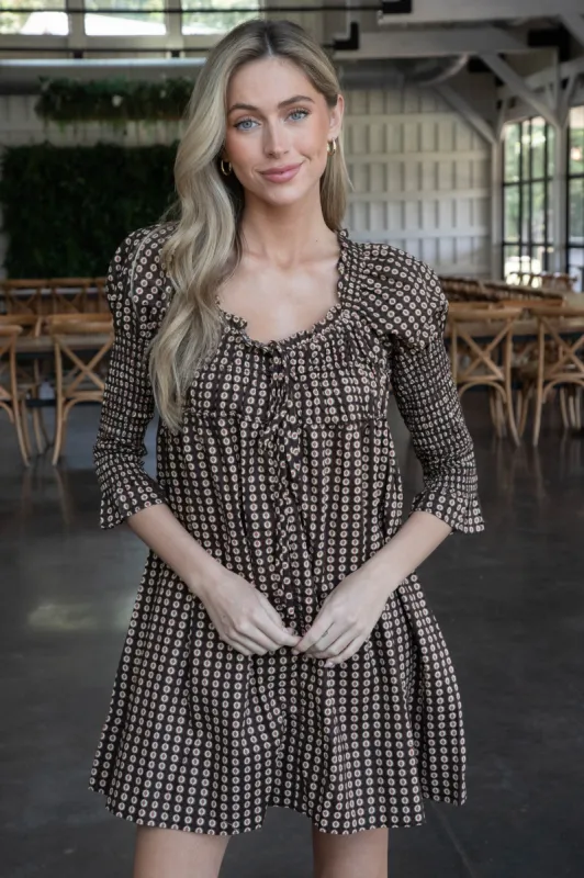 Star Dip Mini Dress, Black Combo | Free People sold by North & Main Clothing Company