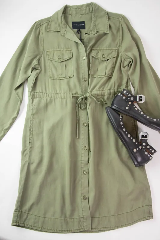 Lois Shirt Dress, Burnt Olive | Velvet Heart sold by North & Main Clothing Company