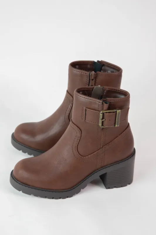Pillow Ankle Boots, Dark Tan sold by North & Main Clothing Company