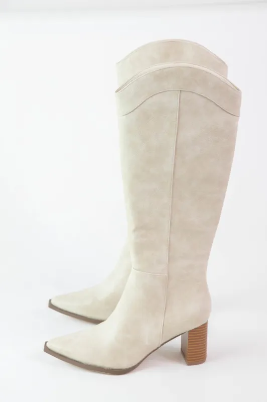 Bonnye Tall Pointed Toe Boot, Ivory | Coconuts by Matisse sold by North & Main Clothing Company