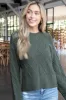 Coastal Cable Sweater, Dark Olive | Sanctuary sold by North & Main Clothing Company