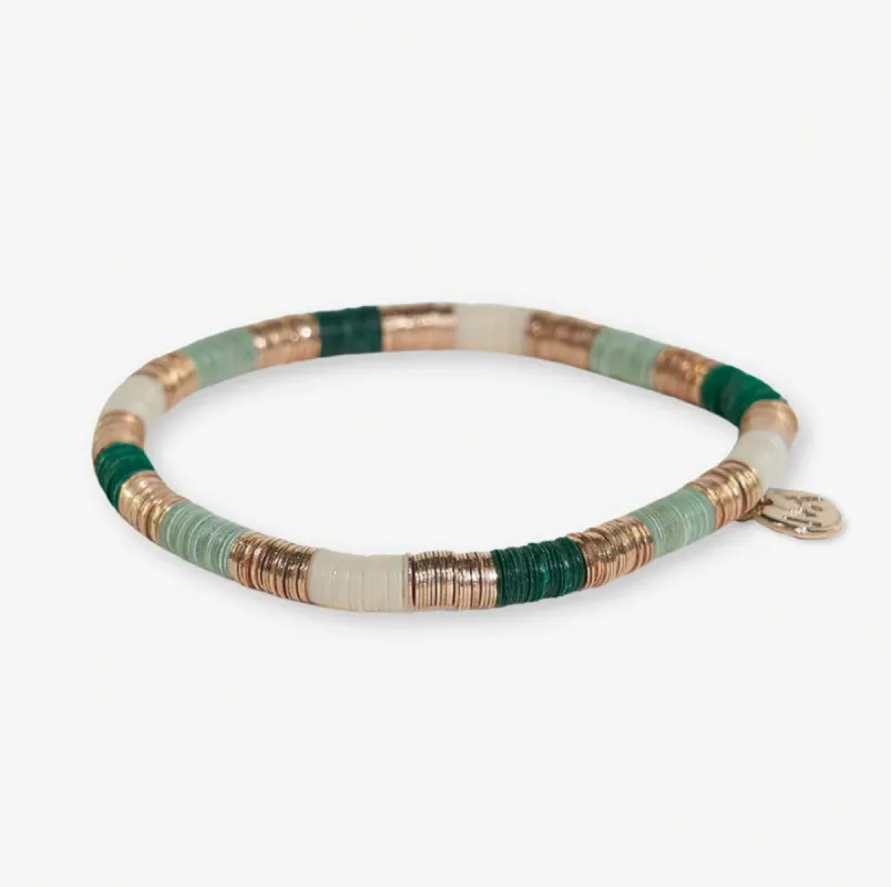 Grace Small Uniform Colorblock Bracelet, Emerald | Ink + Alloy made by North & Main Clothing Company