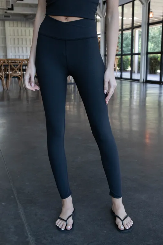 Circuit Cross Over Leggings, Black | Z Supply made by Z Supply