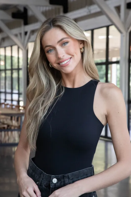 Nico Sleeveless Bodysuit, Black | Steve Madden sold by North & Main Clothing Company