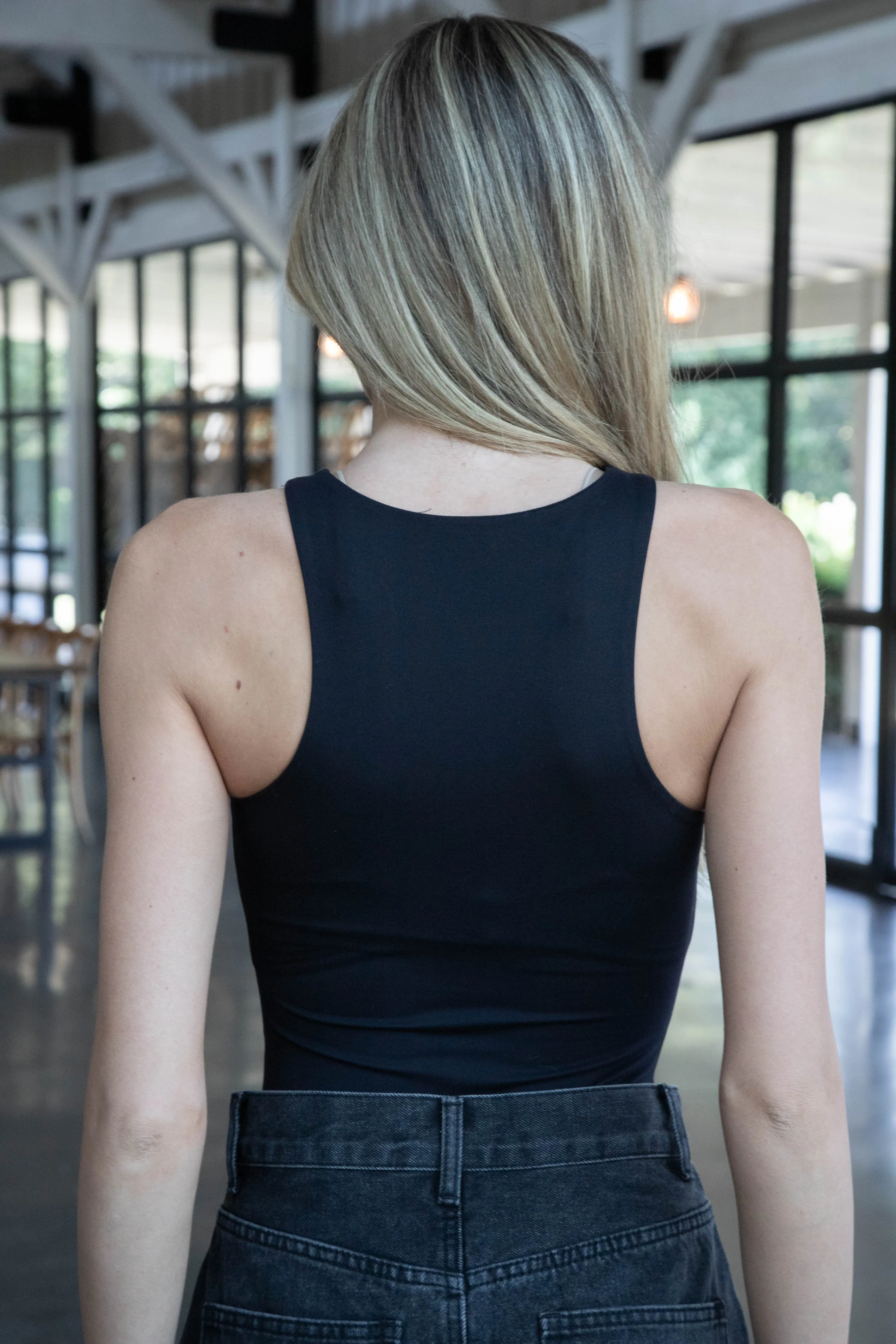 Nico Sleeveless Bodysuit, Black | Steve Madden sold by North & Main Clothing Company product image thumbnail 3