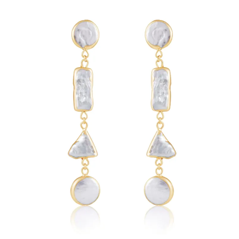 Tatiana Pearl Drop Earrings | Sahira Jewelry sold by North & Main Clothing Company