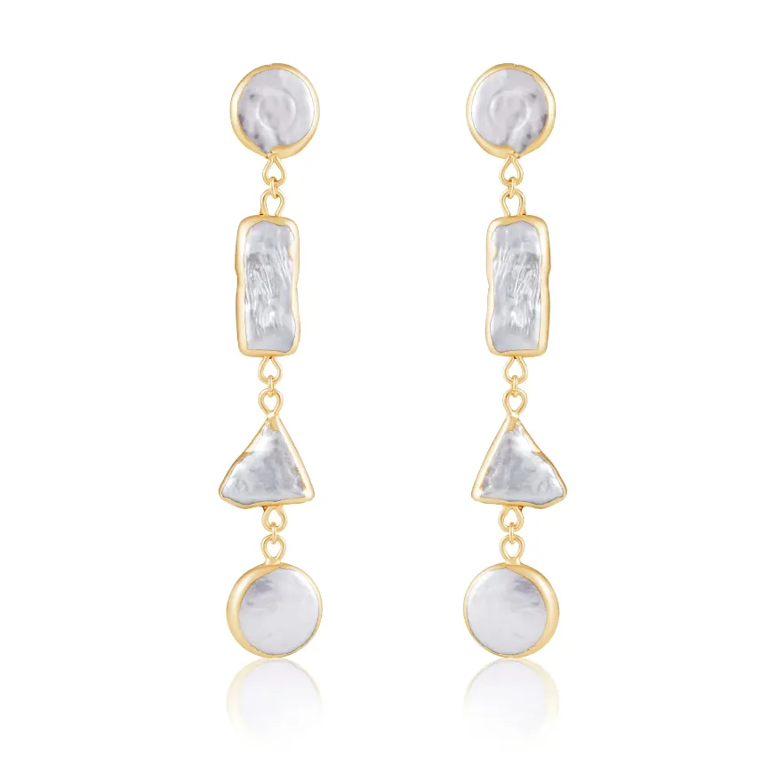 Tatiana Pearl Drop Earrings | Sahira Jewelry sold by North & Main Clothing Company