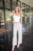 Kaila Line Detail Top, Off White sold by North & Main Clothing Company