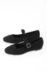 Brita Mary Jane Ballet Flat, Black Knit sold by North & Main Clothing Company