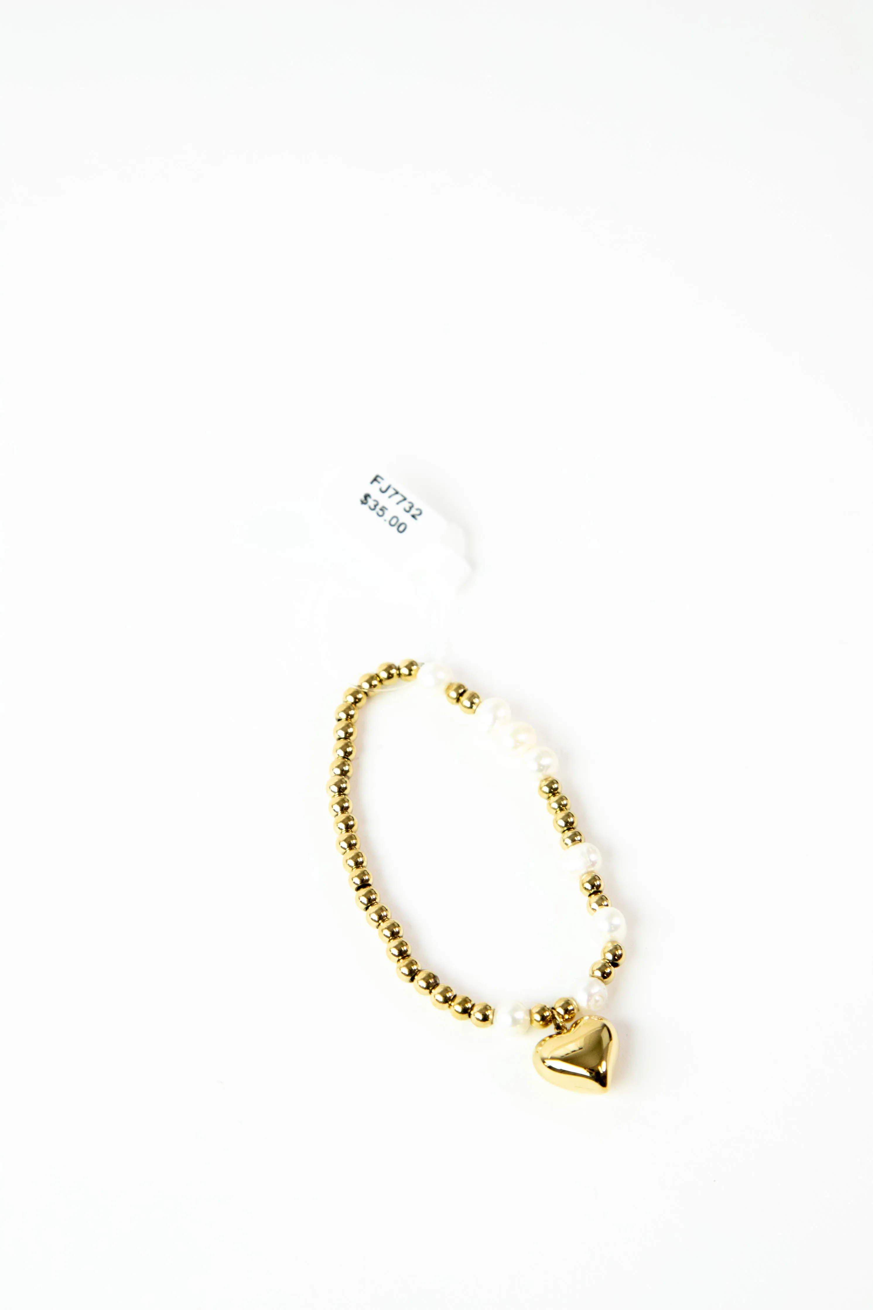 Ann Stretch Pearl Bracelet, Gold | BRACHA sold by North & Main Clothing Company product image thumbnail 2