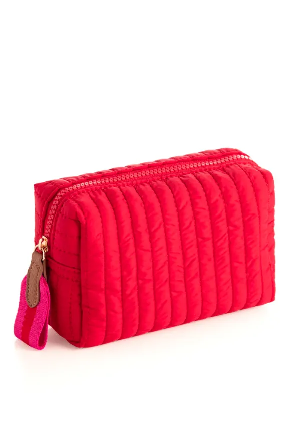 Ezra Small Boxy Cosmetic Pouch, Red sold by North & Main Clothing Company product image thumbnail 3