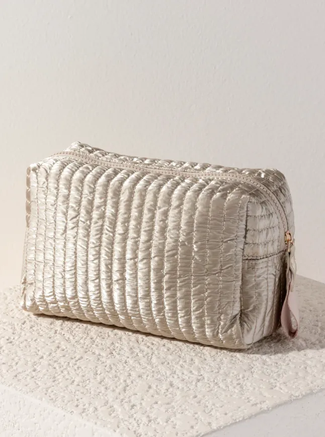 Logan Large Boxy Cosmetic Pouch, Gold sold by North & Main Clothing Company