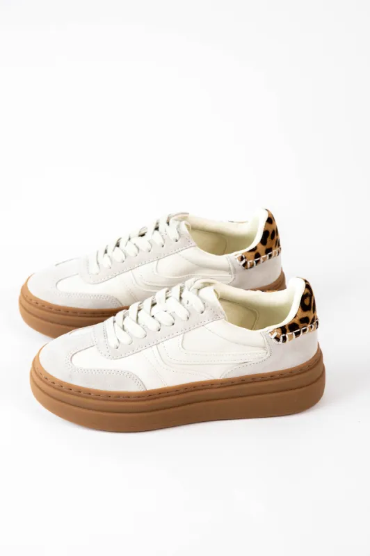 Dodge Leopard Accent Sneakers, Bone Multi | Steve Madden made by Steve Madden