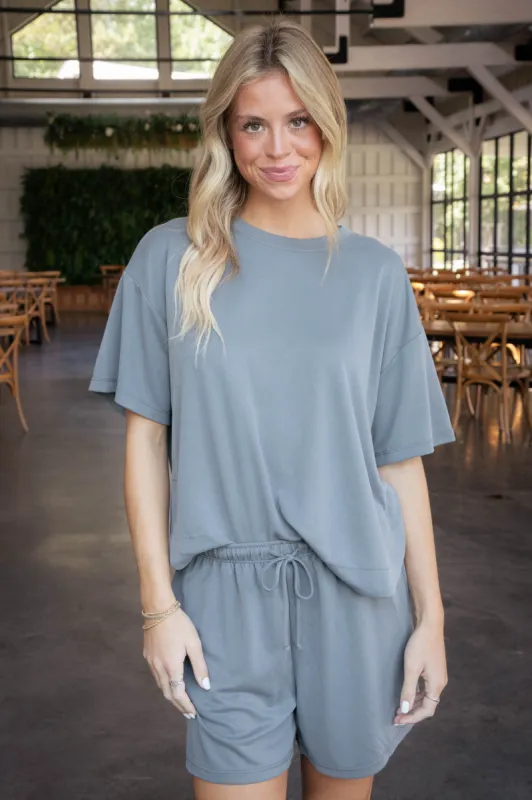 Gwyneth Modal Top, Seafoam sold by North & Main Clothing Company