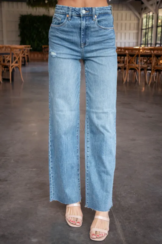 The Franklin Lightly Distressed Ribcage Jeans, Day Trip | Blank NYC sold by North & Main Clothing Company