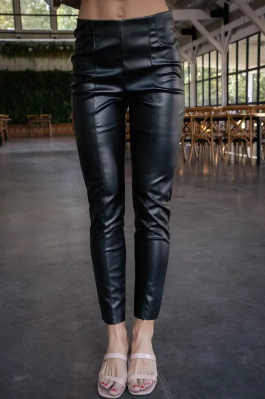 Amaris Faux Leather Leggings, Black sold by North & Main Clothing Company