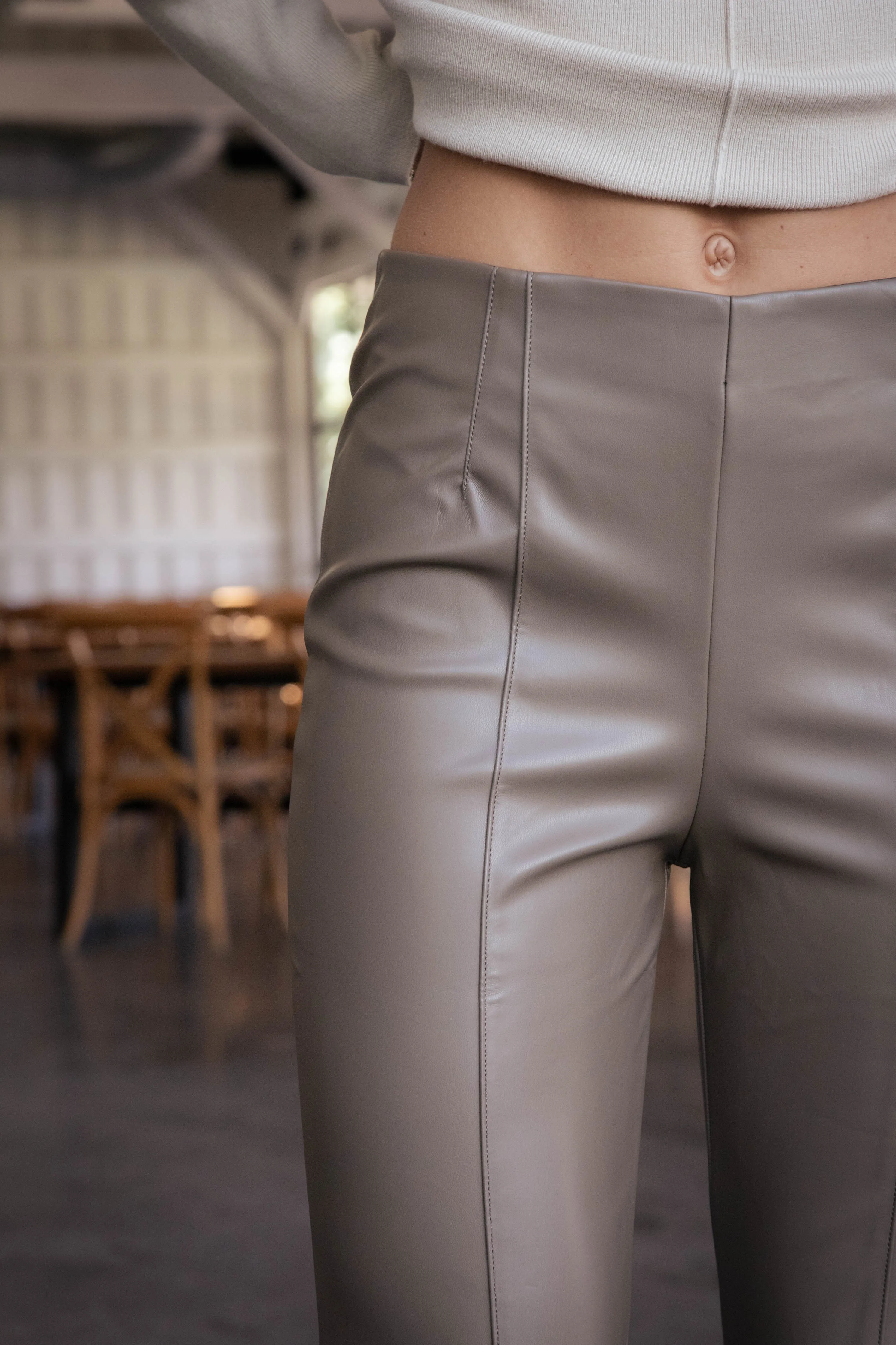 Amaris Faux Leather Leggings, Mink sold by North & Main Clothing Company product image thumbnail 3