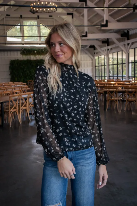 Isn't She Lovely Mesh Top, Winter Petals | Sanctuary sold by North & Main Clothing Company