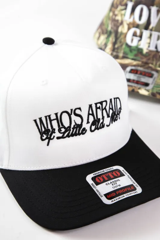 Little Old Me Trucker Hat, White/Black | Friday+Saturday made by North & Main Clothing Company
