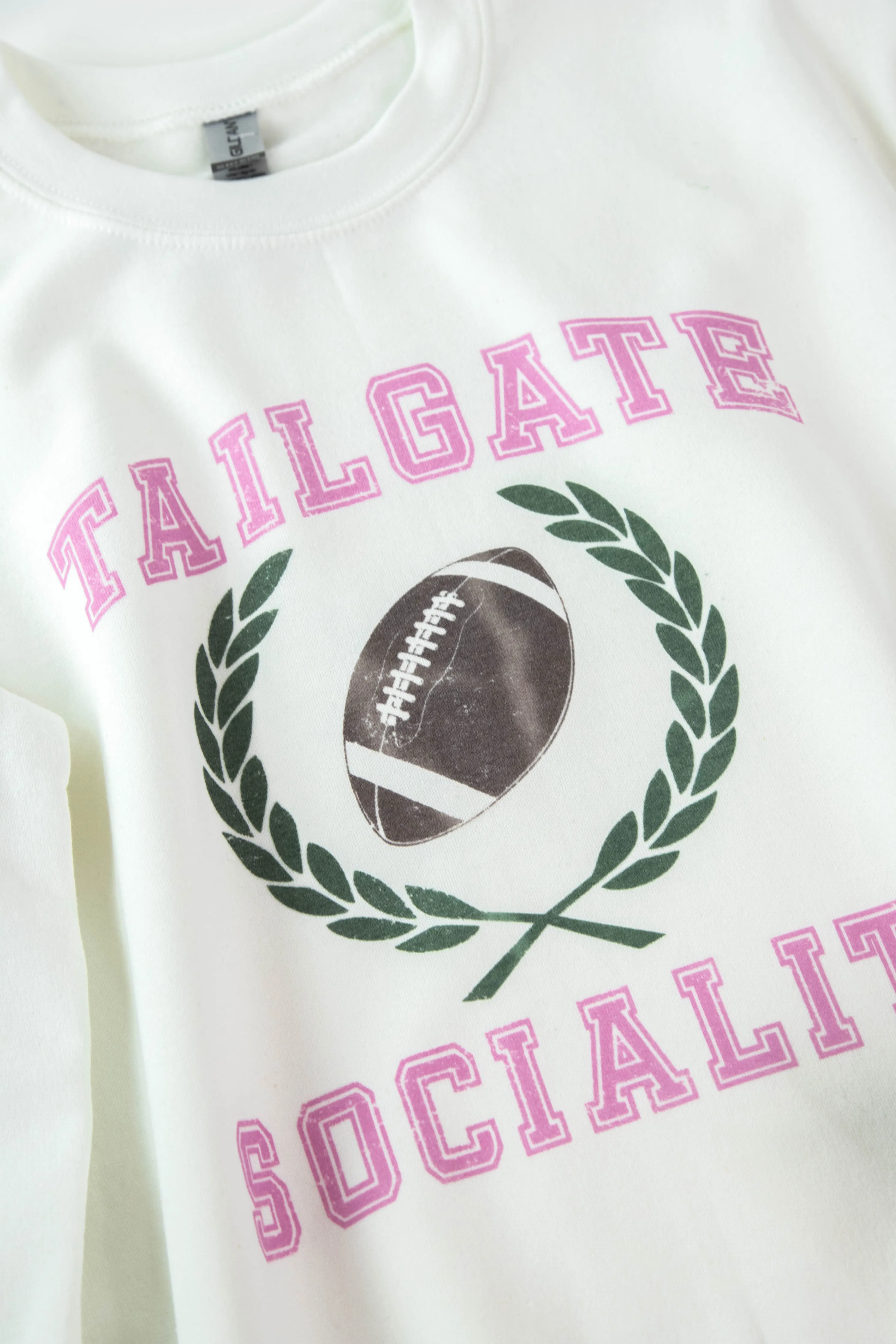 Tailgate Socialite Sweatshirt, White sold by North & Main Clothing Company product image thumbnail 2