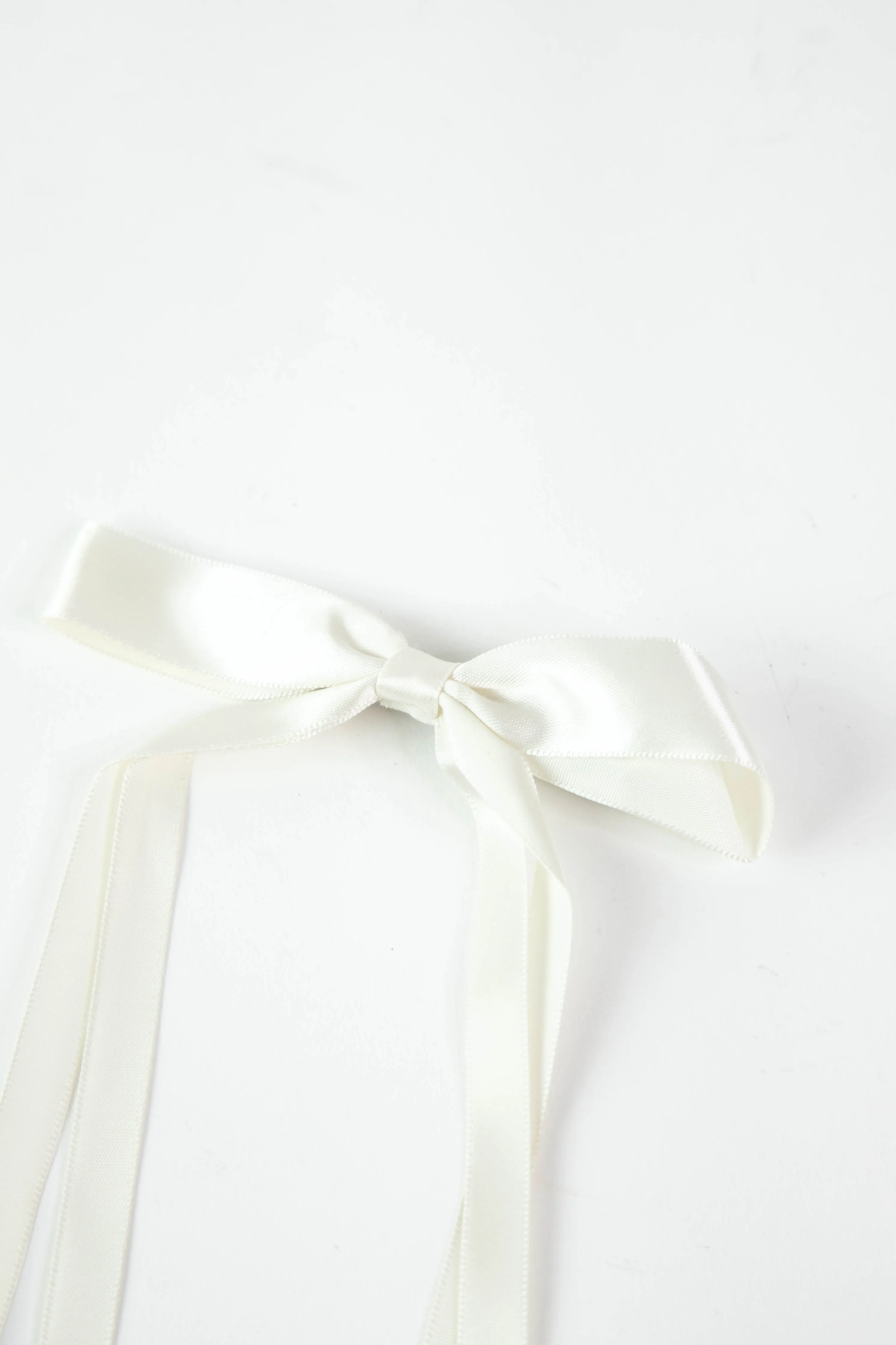 Vivi Long Bow Hair Clip, Off White sold by North & Main Clothing Company product image thumbnail 2